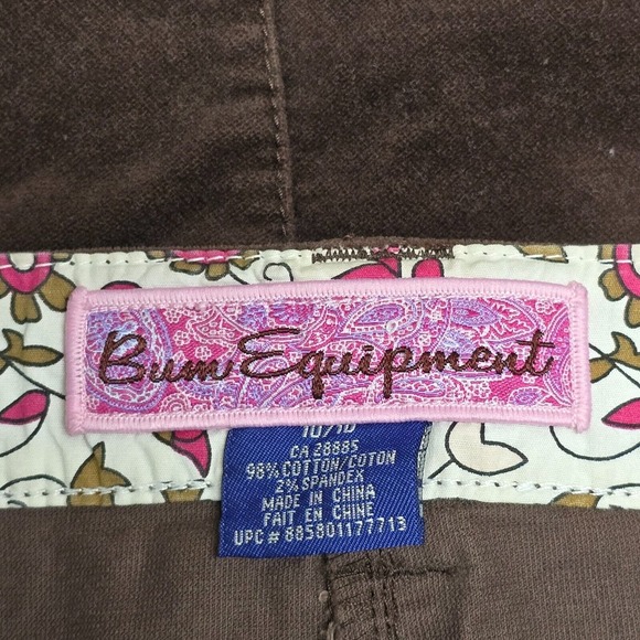 BUM Equipment‎ Mini Skirt Womens 10 Brown Stretch Goblincore Nature Earthy Y2K - Picture 5 of 10